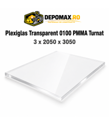 Plexiglas transparent 0100 PMMA turnat 3 x 2050 x 3050 mm